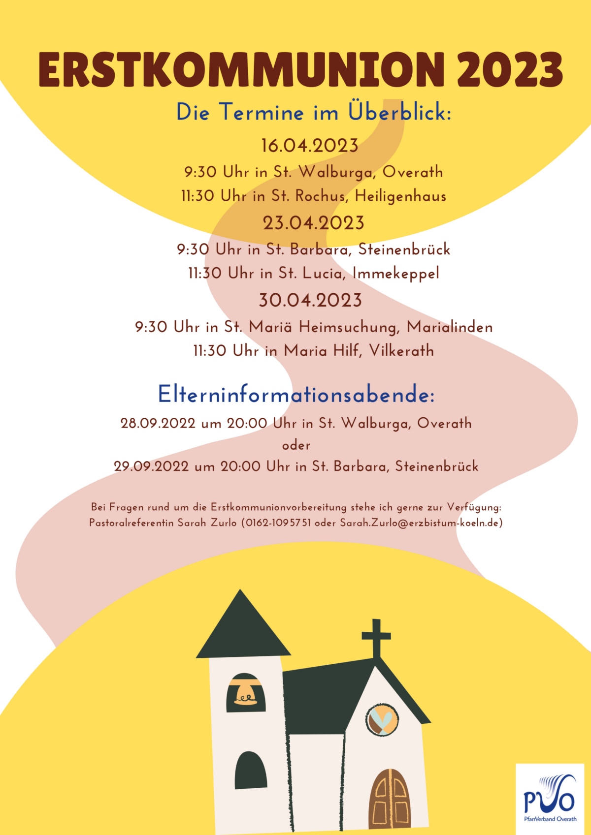Plakat Termine Erstkommunion 2023